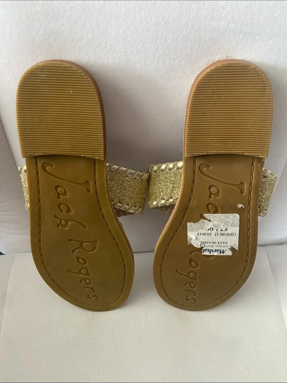 Jack Rogers Gold Girls Leather Sandals